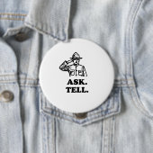 Badge Rond 10 Cm Demandez. Le dites (En situation)