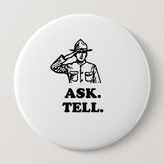 Badge Rond 10 Cm Demandez. Le dites (Devant)