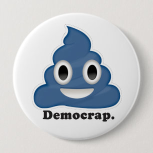 Badge Rond 10 Cm Democrap Emoji