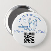 Badge Rond 10 Cm Dernière voile avant le voile Weekend de jeune fil (Devant & derrière)