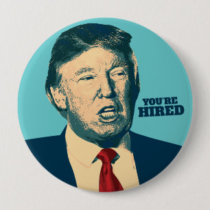 Badge Rond 10 Cm Des vétérinaires pour Donald Trump "vous êtes"