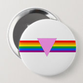 Badge Rond 10 Cm Design triangle gay pride (Devant & derrière)