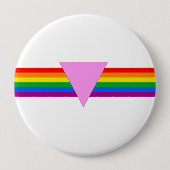 Badge Rond 10 Cm Design triangle gay pride (Devant)