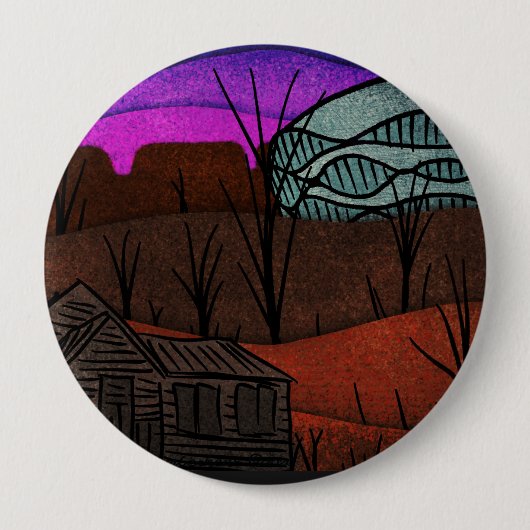 Badge Rond 10 Cm Désoler le paysage (Devant)
