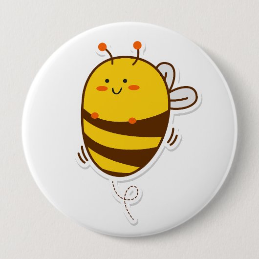 Badge Rond 10 Cm Dessin d'Abete Kawaii (Devant)