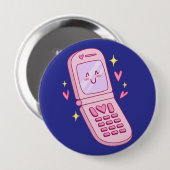 Badge Rond 10 Cm Dessin téléphonique mignon (Devant & derrière)