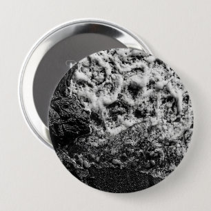 Badge Rond 10 Cm Dessous de verre rond vagues océaniques noir et bl