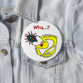 Badge Rond 10 Cm Deux créatures étranges et curieuses (En situation)