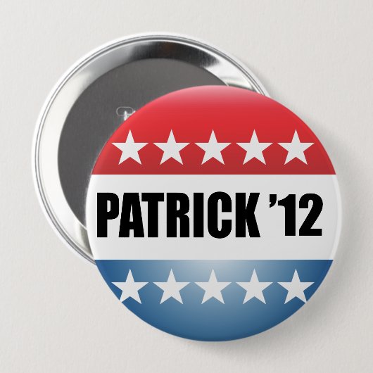 BADGE ROND 10 CM DEVAL PATRICK (Devant & derrière)