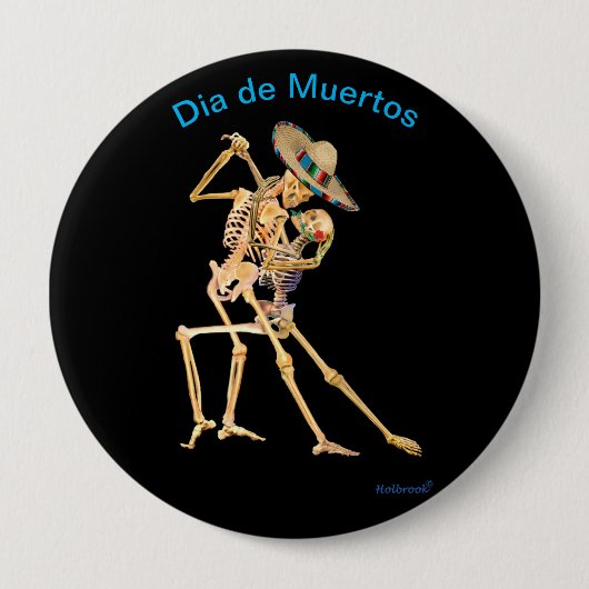 Badge Rond 10 Cm Dia de Muertos (Devant)