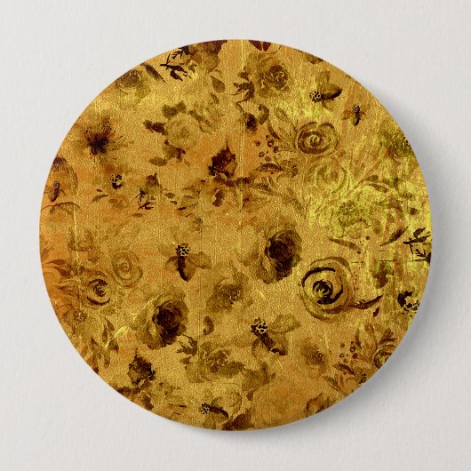 Badge Rond 10 Cm Différentes Roses à l'Aquarelle (Devant)