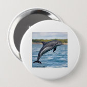 Badge Rond 10 Cm Dolphin (Devant & derrière)