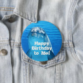 Badge Rond 10 Cm Dolphin Joyeux Anniversaire pour moi Pin (En situation)