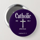 Badge Rond 10 Cm Don catholique (Devant & derrière)