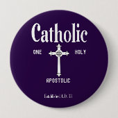Badge Rond 10 Cm Don catholique (Devant)