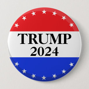 Badge Rond 10 Cm Donald Trump 2024 - Trump à la présidence