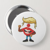 Badge Rond 10 Cm Donald Trump face clown (Devant & derrière)