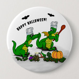Badge Rond 10 Cm Dragons - Joyeux Halloween ! Aujourd'hui je vais c