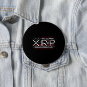 Badge Rond 10 Cm Drapeau américain XRP Crypto Devise Cryptomonnaie (En situation)