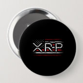 Badge Rond 10 Cm Drapeau américain XRP Crypto Devise Cryptomonnaie (Devant & derrière)