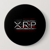 Badge Rond 10 Cm Drapeau américain XRP Crypto Devise Cryptomonnaie (Devant)