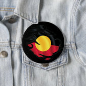 Badge Rond 10 Cm Drapeau arraché autochtone (En situation)