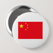 Badge Rond 10 Cm Drapeau chinois (Devant & derrière)