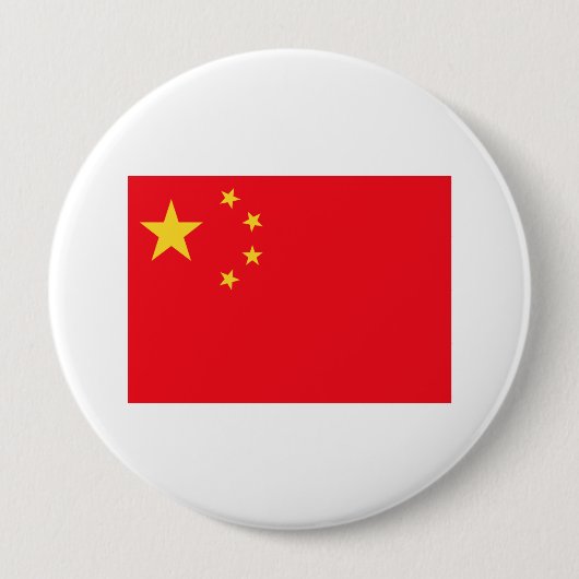 Badge Rond 10 Cm Drapeau chinois (Devant)