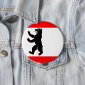 Badge Rond 10 Cm Drapeau de Berlin (En situation)