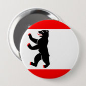 Badge Rond 10 Cm Drapeau de Berlin (Devant & derrière)