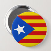 Badge Rond 10 Cm Drapeau de Catalogne (Devant & derrière)