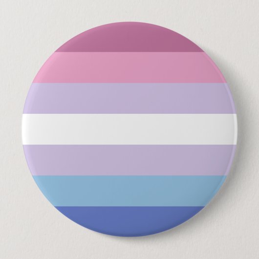 Badge Rond 10 Cm Drapeau de fierté bigendre (Devant)
