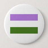 Badge Rond 10 Cm Drapeau de fierté de Genderqueer (Devant)