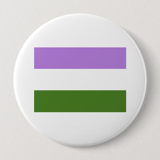 Badge Rond 10 Cm Drapeau de fierté de Genderqueer (Devant)