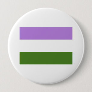 Badge Rond 10 Cm Drapeau de fierté de Genderqueer