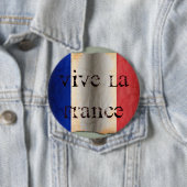 Badge Rond 10 Cm Drapeau de France (En situation)