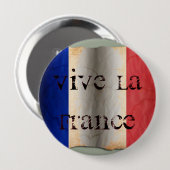 Badge Rond 10 Cm Drapeau de France (Devant & derrière)