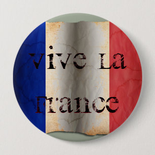 Badge Rond 10 Cm Drapeau de France