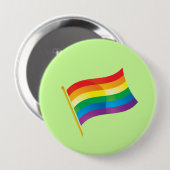 Badge Rond 10 Cm Drapeau de gay pride (Devant & derrière)