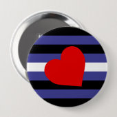 Badge Rond 10 Cm Drapeau de la Fierté en cuir (Devant & derrière)