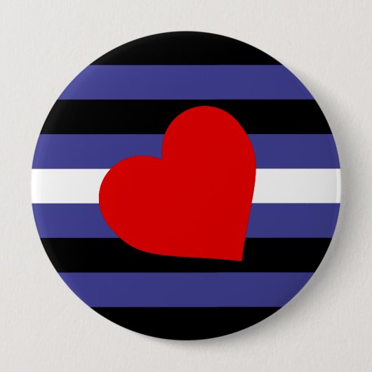 Badge Rond 10 Cm Drapeau de la Fierté en cuir (Devant)