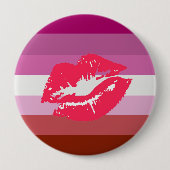 Badge Rond 10 Cm Drapeau de la fierté lesbienne (Devant)