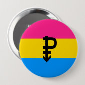 Badge Rond 10 Cm Drapeau de la fierté Pansexual (Devant & derrière)