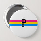 Badge Rond 10 Cm Drapeau de la fierté Pansexual (Devant & derrière)