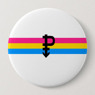 Badge Rond 10 Cm Drapeau de la fierté Pansexual