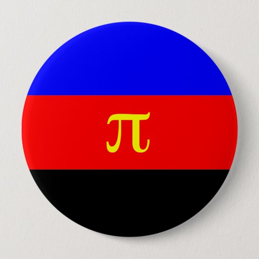 Badge Rond 10 Cm Drapeau de la Fierté polyamérale (Devant)