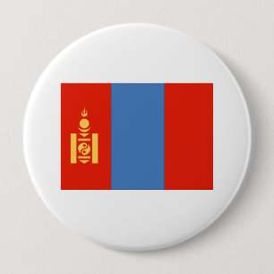 Badge Rond 10 Cm Drapeau de la Mongolie