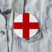 Badge Rond 10 Cm Drapeau de l'Angleterre ou de la Croix de Saint-Ge (En situation)