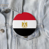 Badge Rond 10 Cm Drapeau de l'Égypte (En situation)