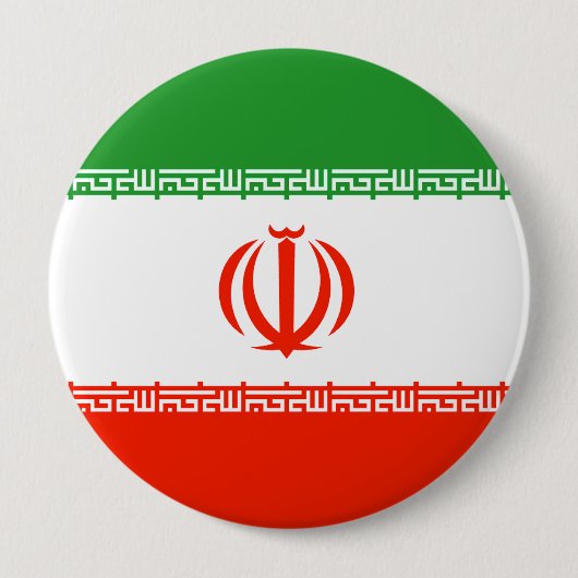 Badge Rond 10 Cm Drapeau de l'Iran (Devant)